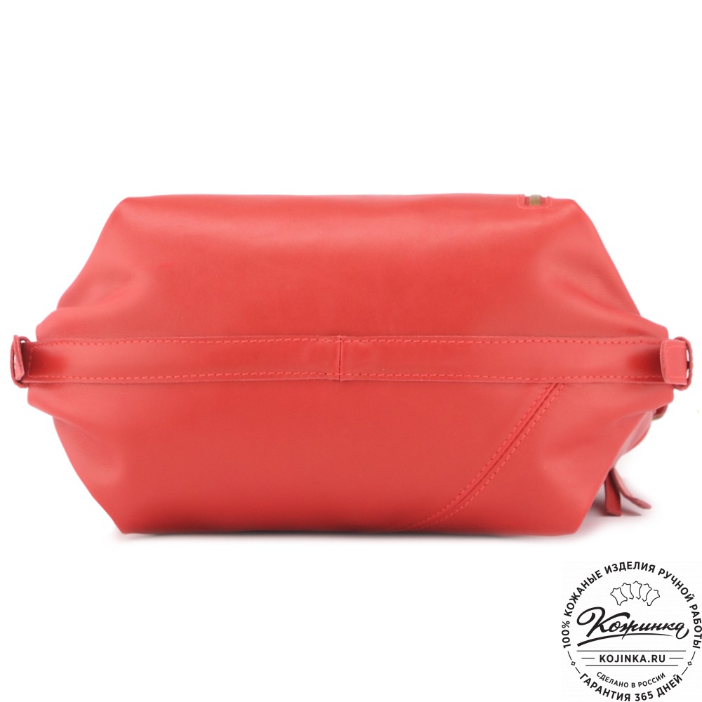  Женская кожаная сумка "Эмилия" (красная)